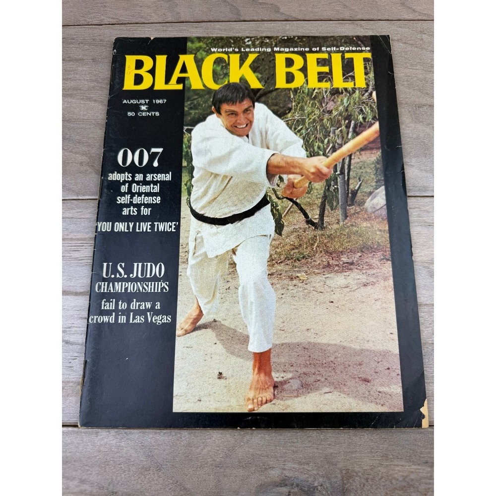 Vintage BLACK BELT Magazine AUGUST 1967 Vol 5 #8 SEAN CONNERY 007 James Bond